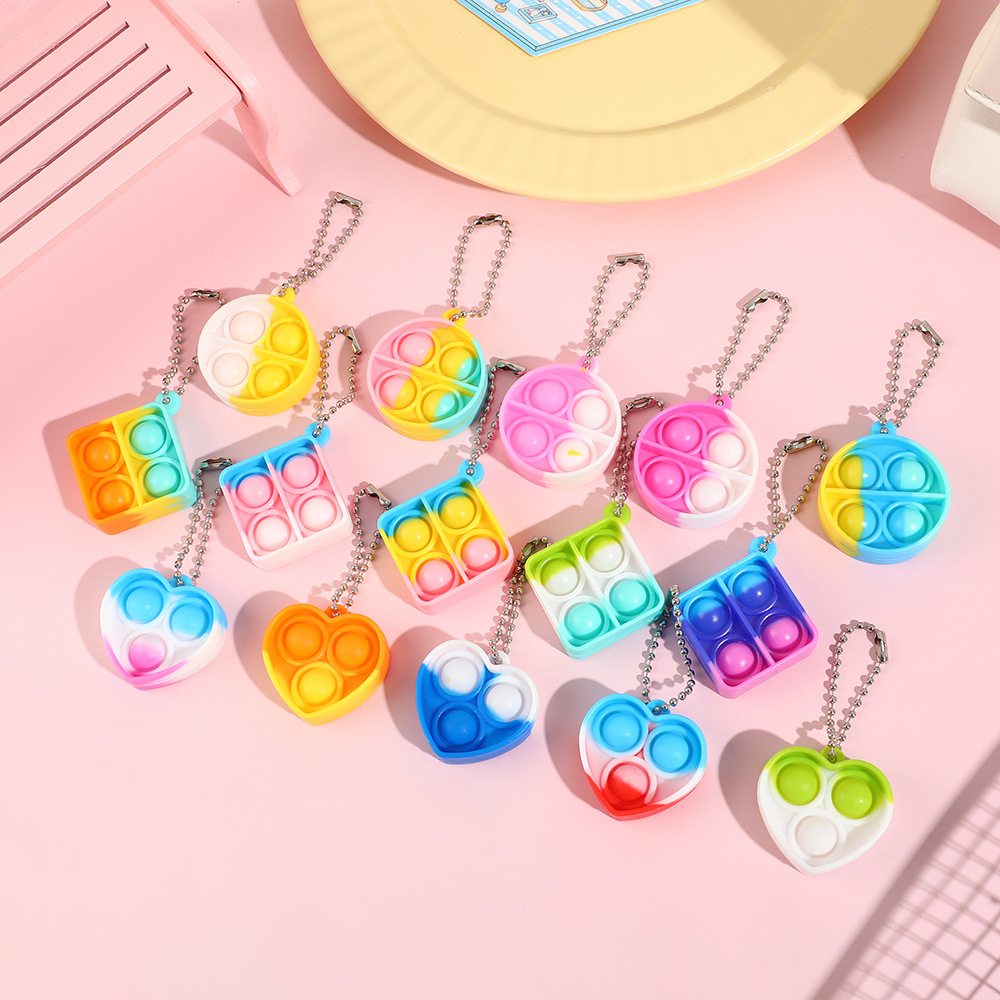 [SG Seller] Mini Pop it Fidget Keychain For Kids Birthday Party Gift ...