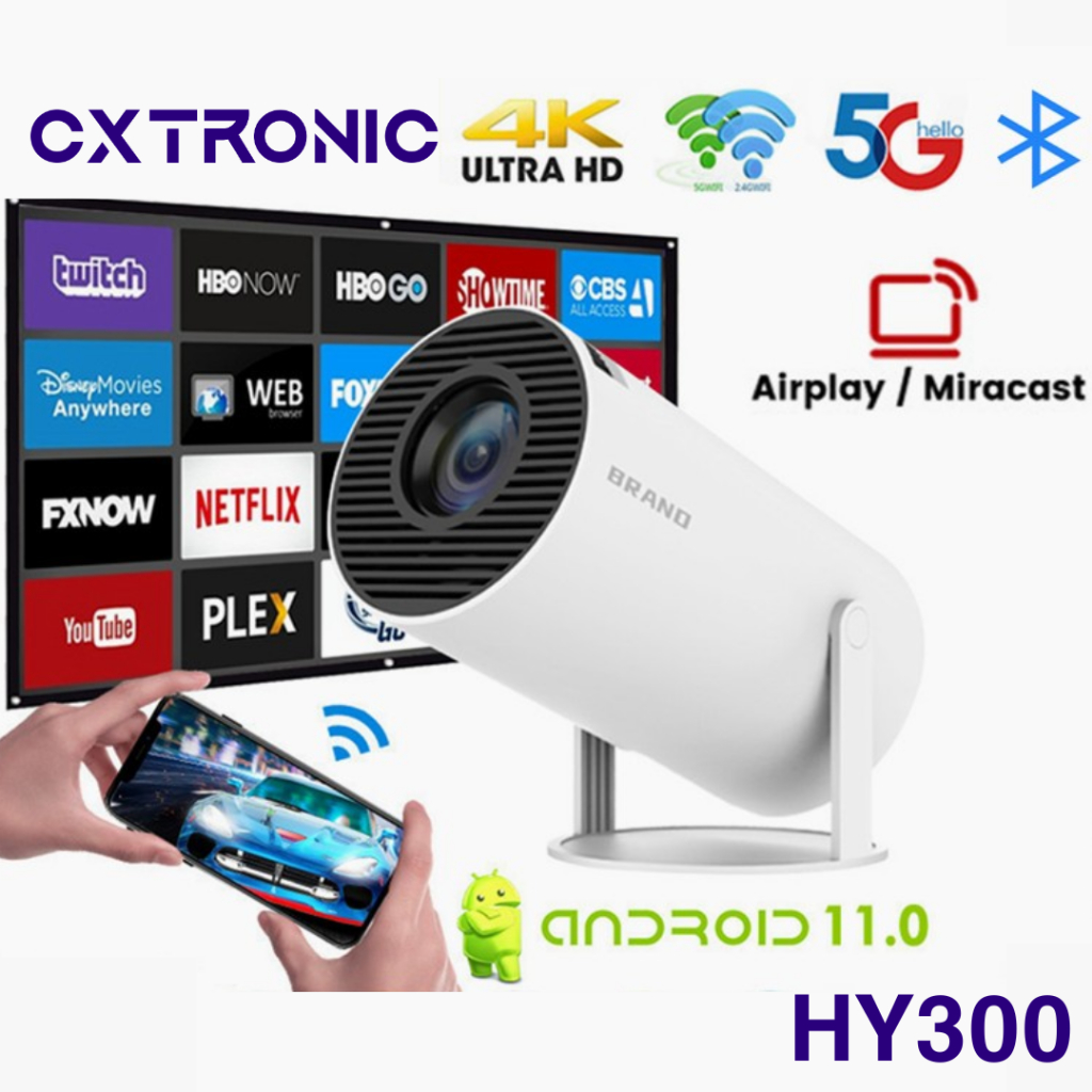 (SG) HY300 Mini Projector Portable Android Smartphone Same Screen HD ...