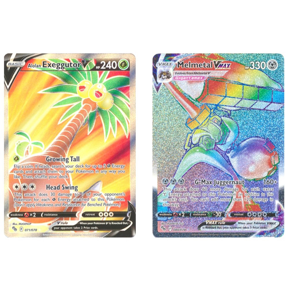 English Pokemon Card Alolan Exeggutor V - 071/078 - Full Art UR ...