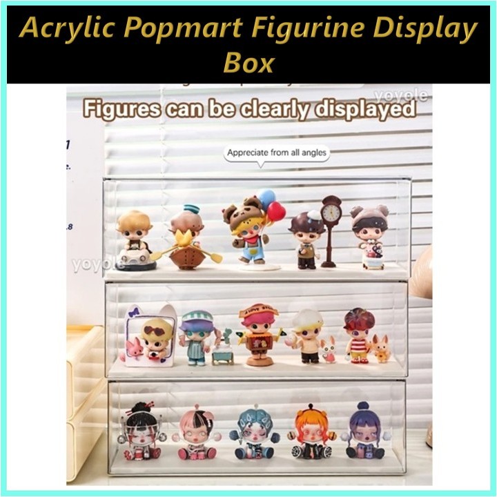 Acrylic Popmart figurine Display Box Stackable | Shopee Singapore