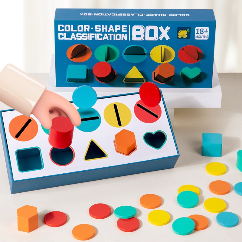 🌟 SG LOCAL STOCK 🌟 Colour Shapes Classification Box Matching Sorting ...