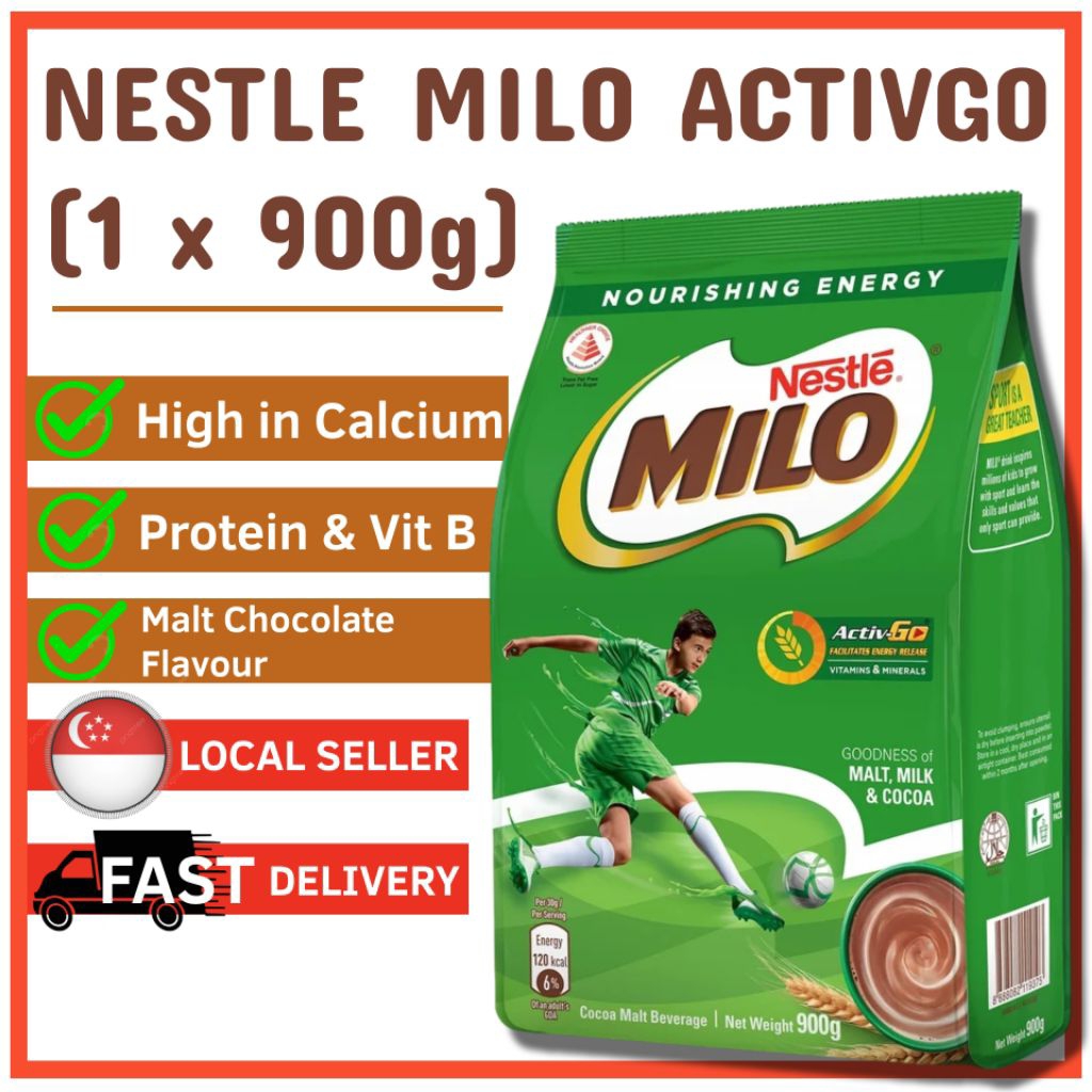 MILO ActiveGo Nutri-Grade B Regular Powder Refill Pack 900G Halal ...