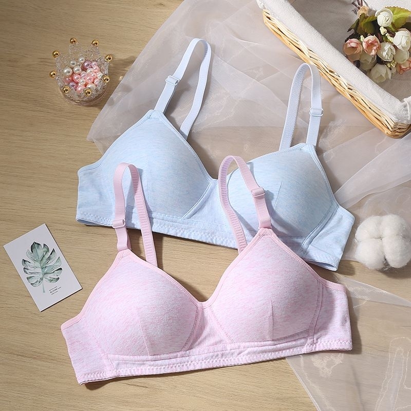 Nanoshop AB Cup Bras Student Cotton Comfortable Breathable Full ...