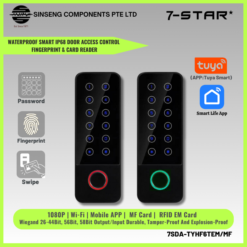 Wifi Waterproof Smart IP68 Passcode + Mifare MF/RFID EM Card Door ...