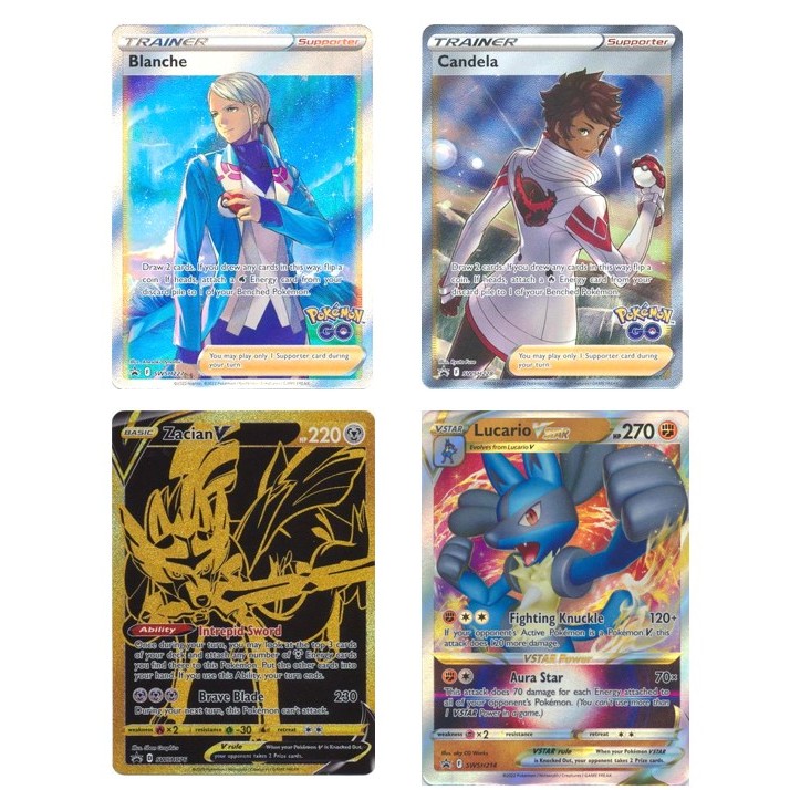 English Pokemon Card Blanche SWSH227 /Candela SWSH228 /Zacian V SWSH076  /Lucario VSTAR SWSH214 Full Art Ultra Rare Promo | Shopee Singapore