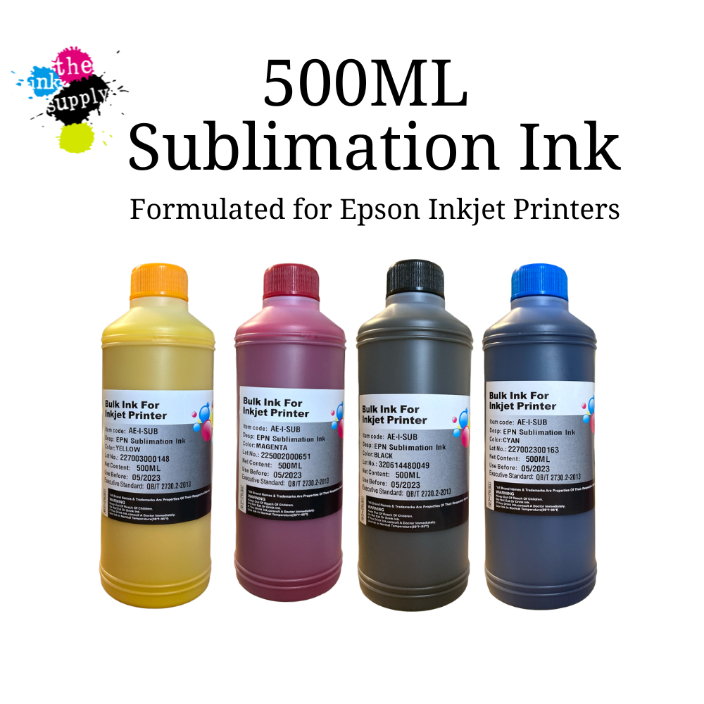 500ML Sublimation Printer Ink Bottle for Epson 001 003 InkTank EcoTank ...