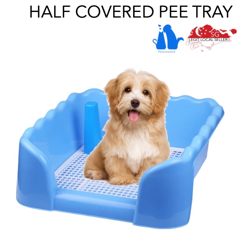 [Half Covered Pee Tray] Pee Box Rabbit Dog Puppy Tray Toilet Train ...
