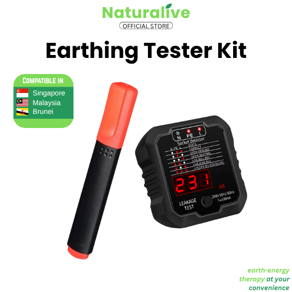 Naturalive Grounding & Earthing Tester Kit for Mat, Sheet, Socket ...