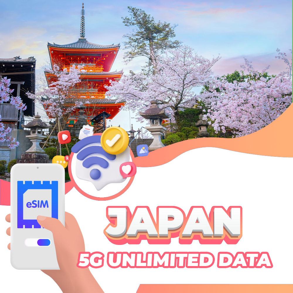 Japan 5G eSIM 3-15 Days Unlimited Data | Shopee Singapore