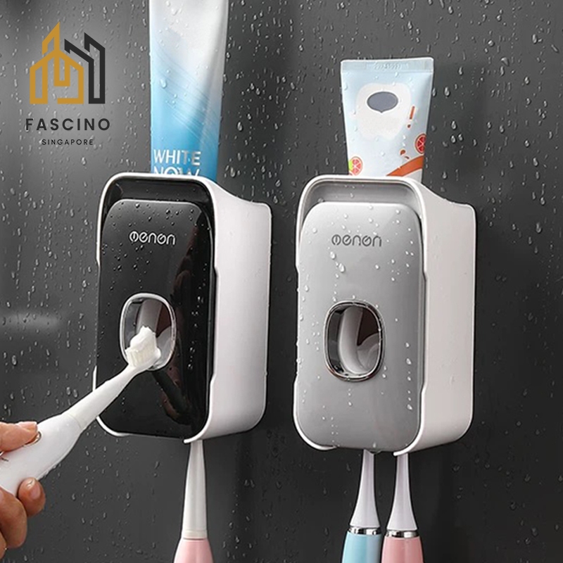 【SG】Automatic Toothpaste Dispenser Wall Mount Toothbrush Squeezer ...