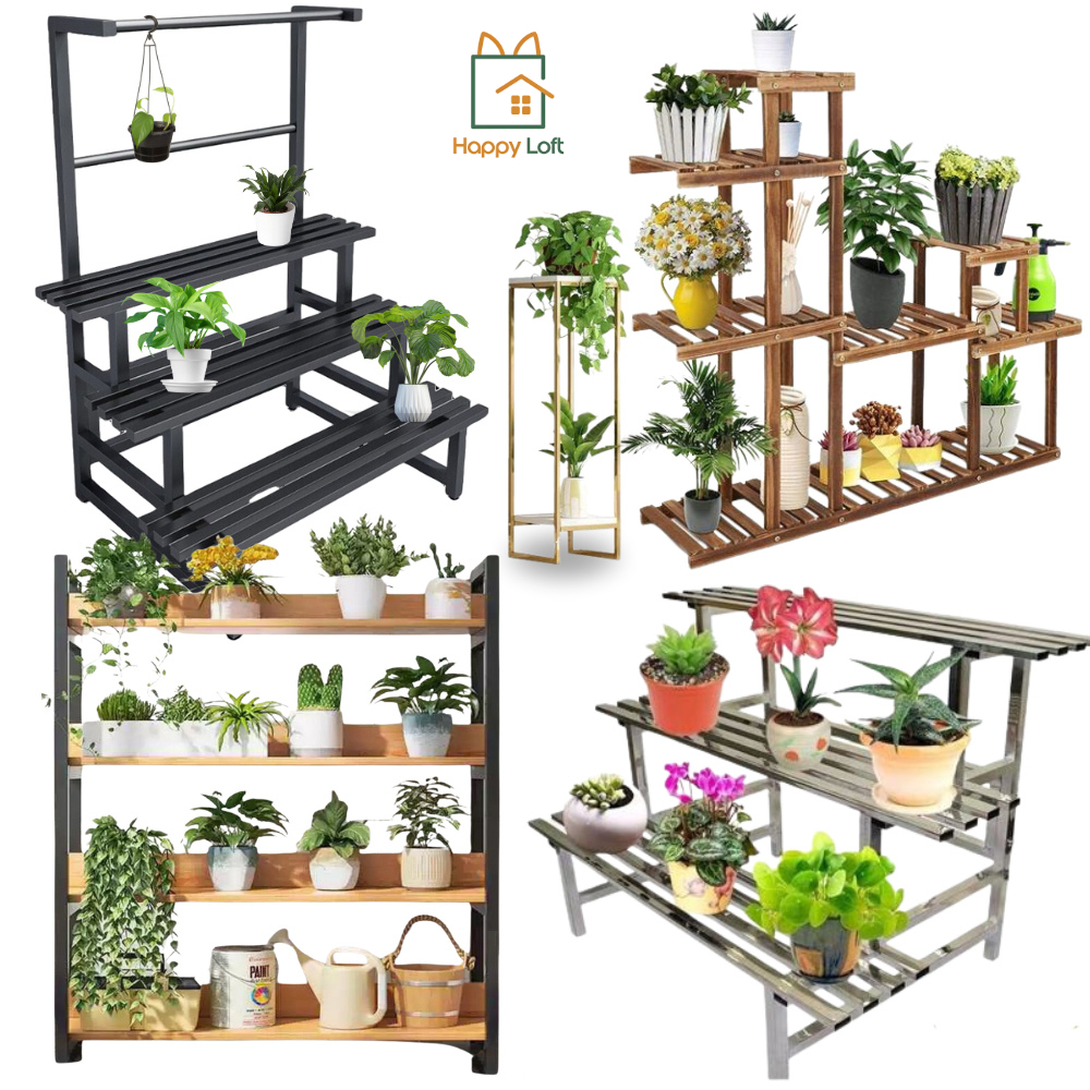 [SG SELLER] Plant Rack Plant Stand Wooden Plant Flower Rack Bamboo Rack ...