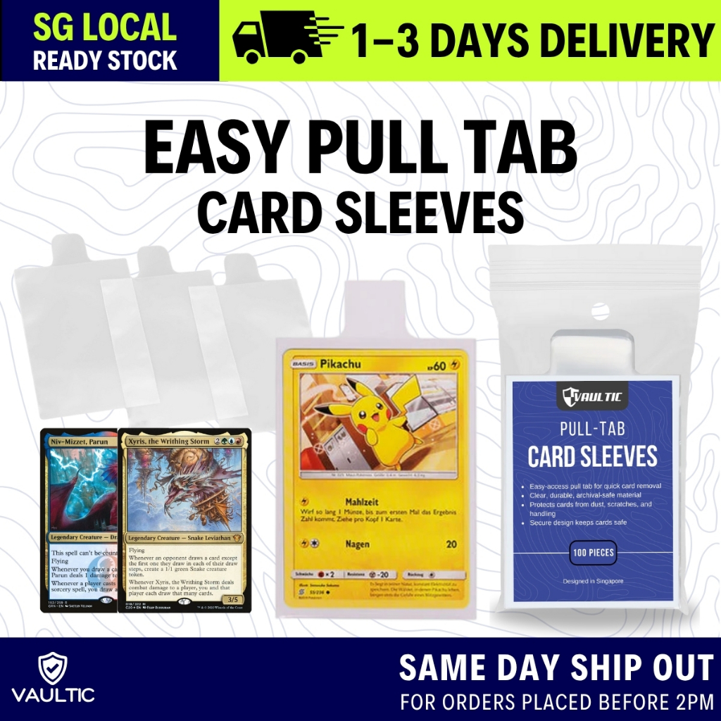 LOWEST PRICE Easy Pull-Tab Card Sleeves (100pc) Hobby Protector TCG  Trading Sports Grading Idol Cards Pokmon | Shopee Singapore
