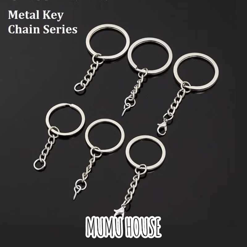 【SG Ready Stock】Metal Key Ring (10 pcs) Round Key Ring Key Chain for ...