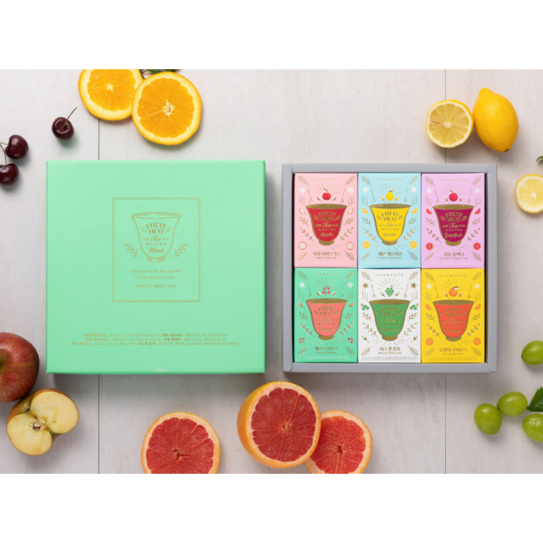 SANGGTEOMYEONGCHA Fruit Hug Collection Fruit Blending Tea Gift Set 6 ...