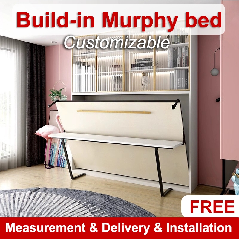 Folding Murphy Bed Hidden Bed With Table & Cabinet Combination ...