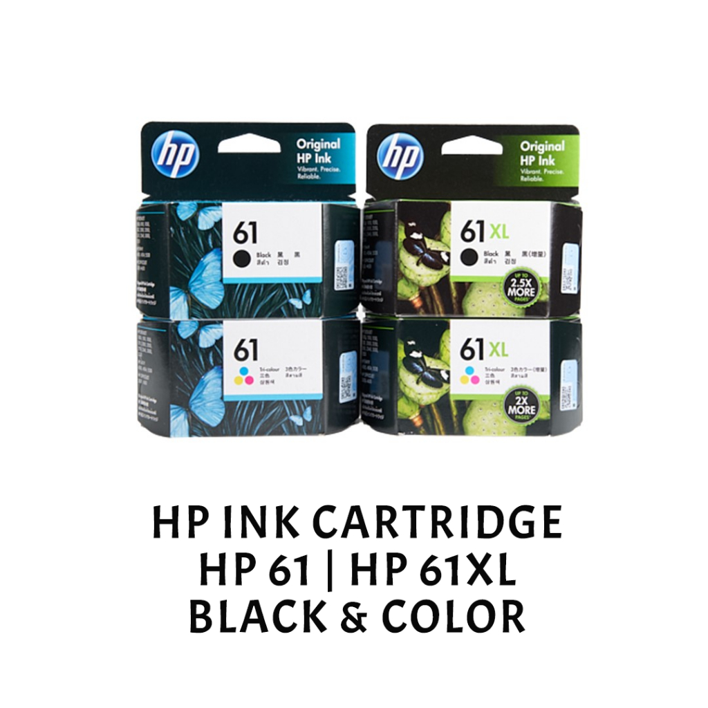 [ORIGINAL] HP Ink Cartridge HP 61 HP61 HP 61XL HP61XL Black & Tr-Color ...