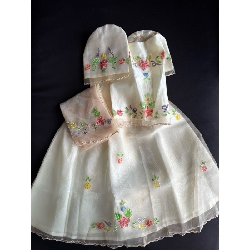 [SINGAPORE READY STOCK] Girl’s Piña Organza Filipiniana Set with Blouse ...