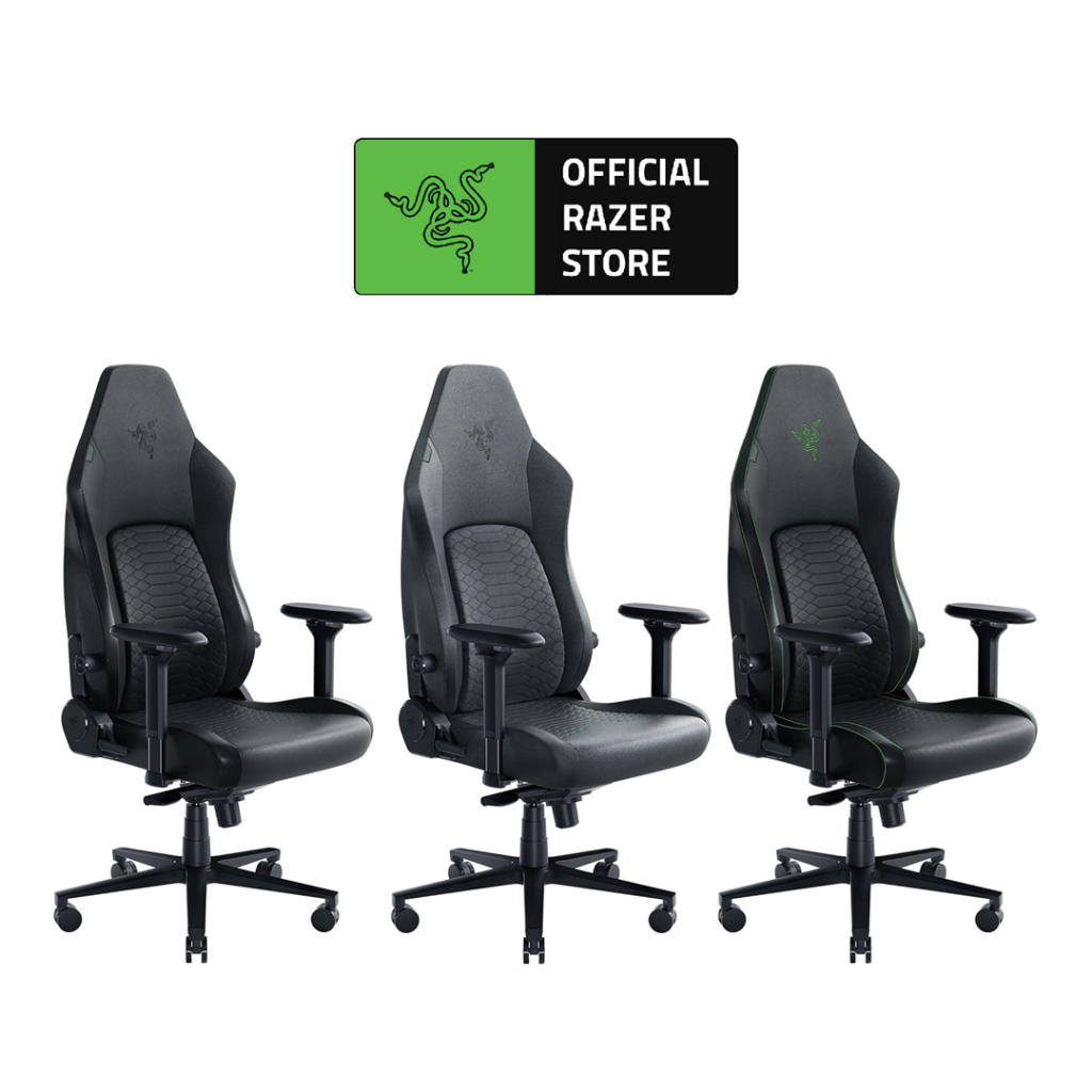 Razer Iskur V2 Gaming Chair with Built-In Lumbar Support (Leather Black ...
