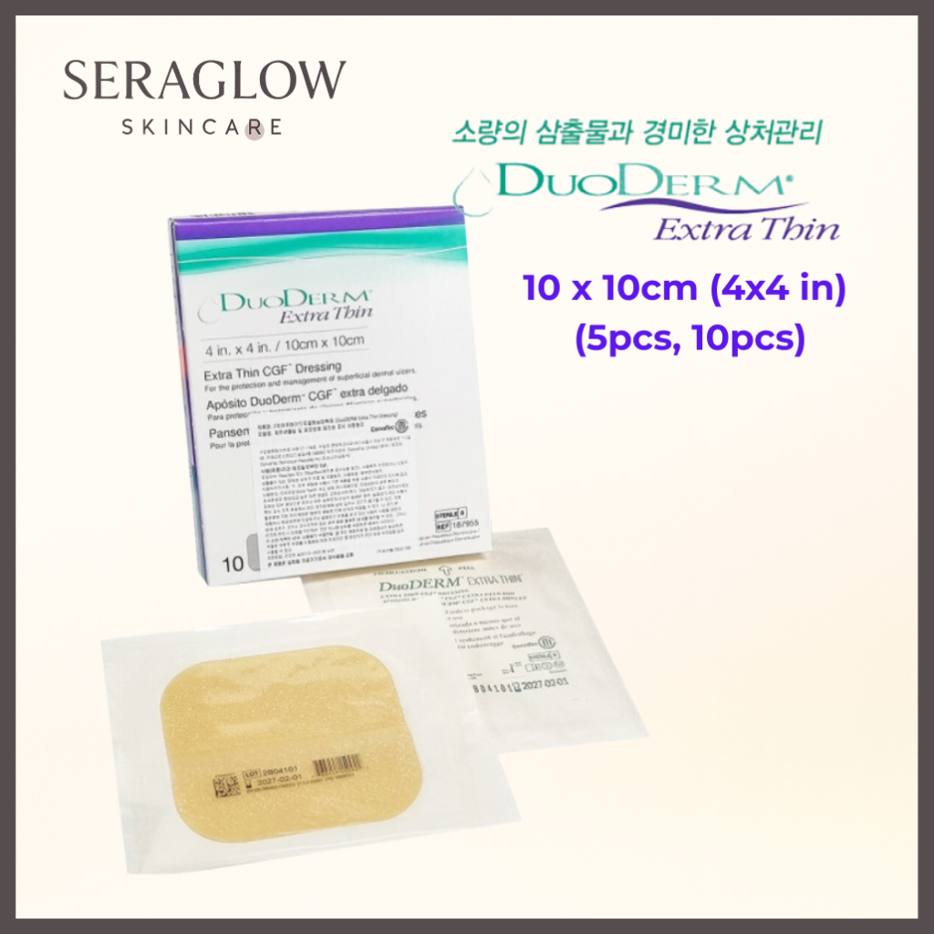 DuoDERM Extra Thin Hydrocolloid Dressing 4x4 inch (10 Sheets) | Wound ...