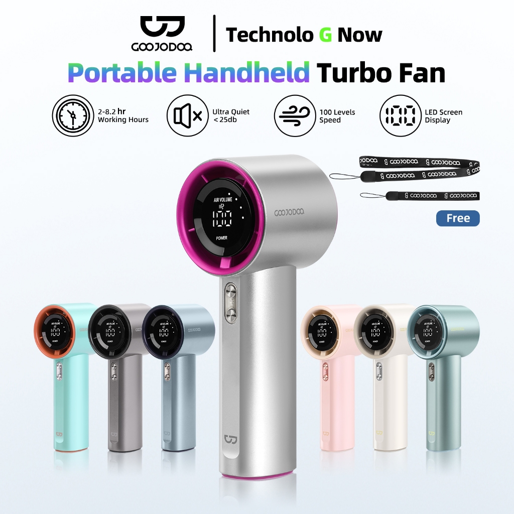 GOOJODOQ Portable Handheld Fan Strong Wind 100 Gear Wind Speed Wind ...