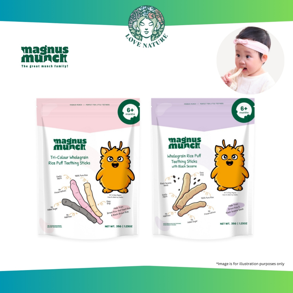 Magnus Munch | Wholegrain Rice Puff Sticks , Rice Puff Teething Sticks ...