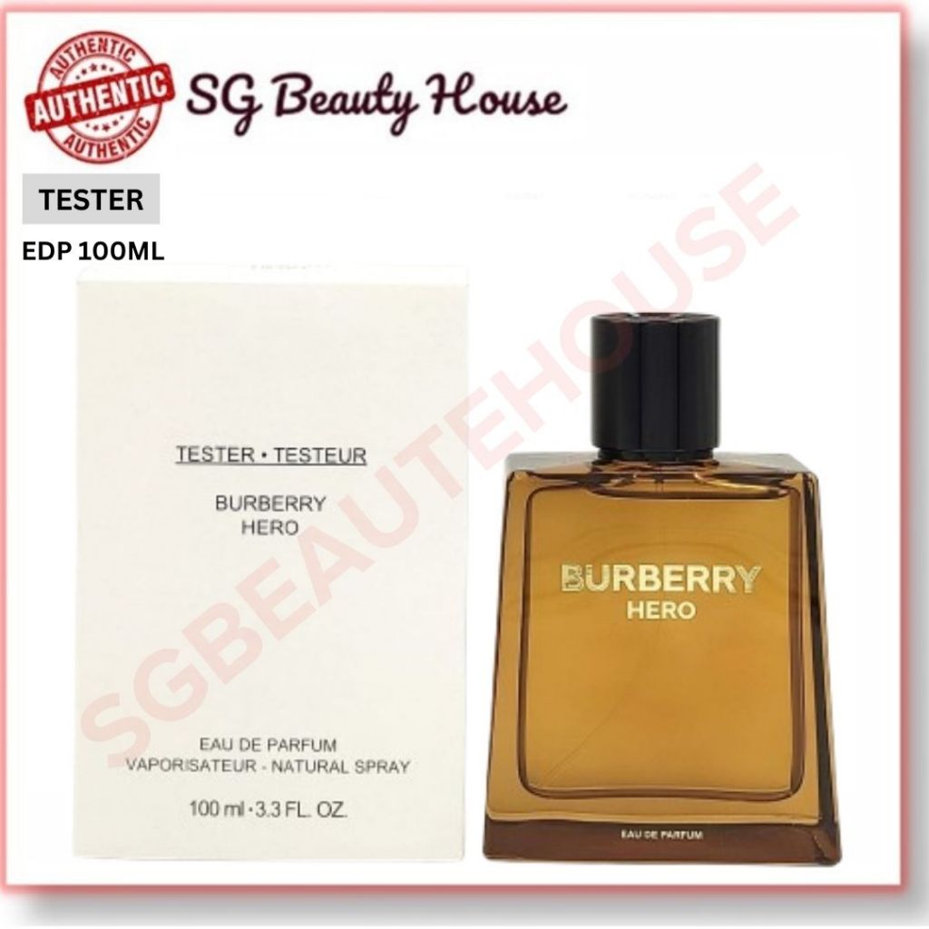 BURBERRY HERO MEN EDP 100ML SPRAY [TESTER] | Shopee Singapore