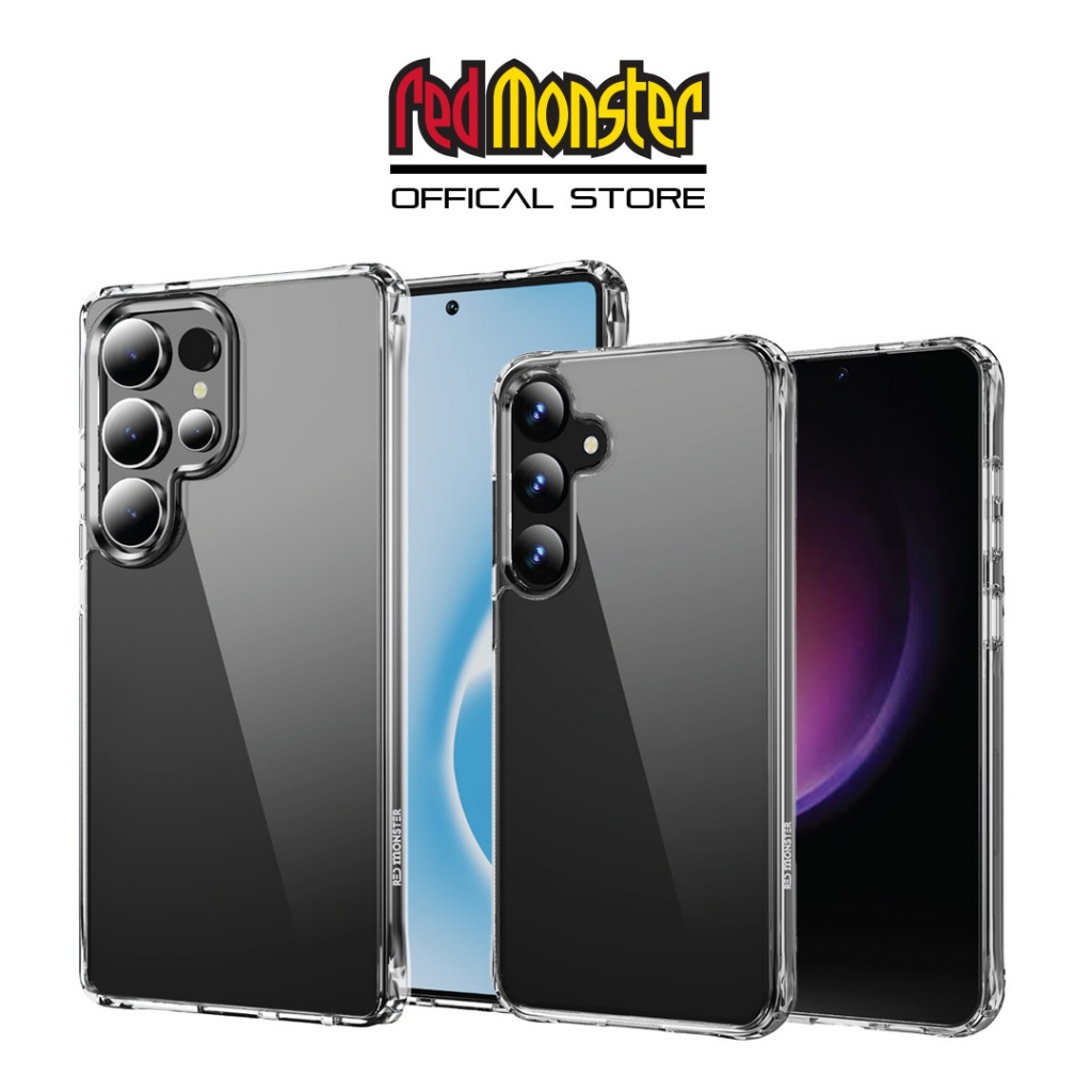 Red Monster Case for S25 | S25+ | S25 Ultra - Hybrid Tech Clear (Hard ...