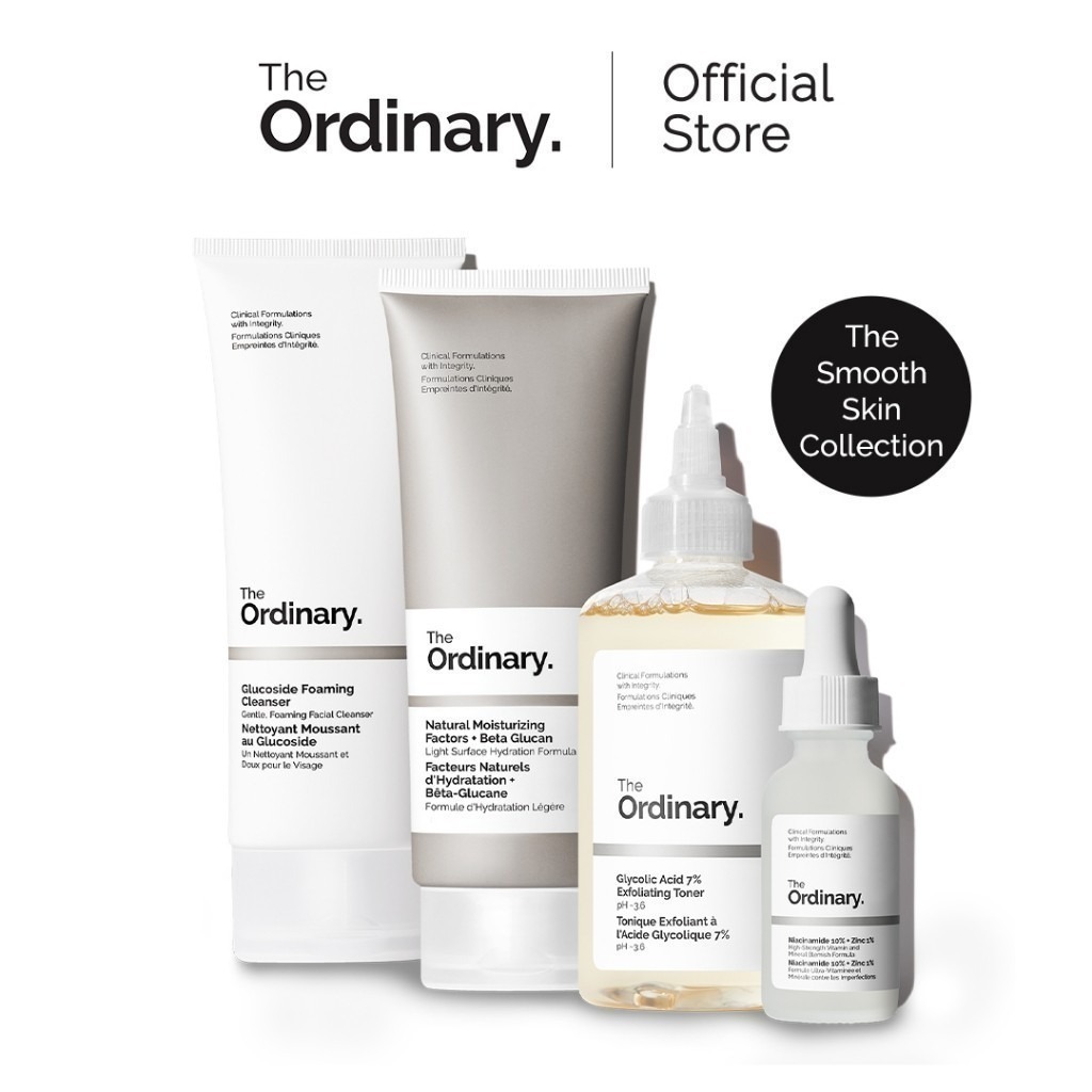 The Ordinary Smooth Skin Collection | Exfoliating Toner, Cleanser ...