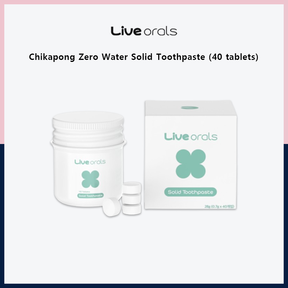 LIVEORALS Chikapong Zero Water Solid Toothpaste (40 tablets) | Shopee ...