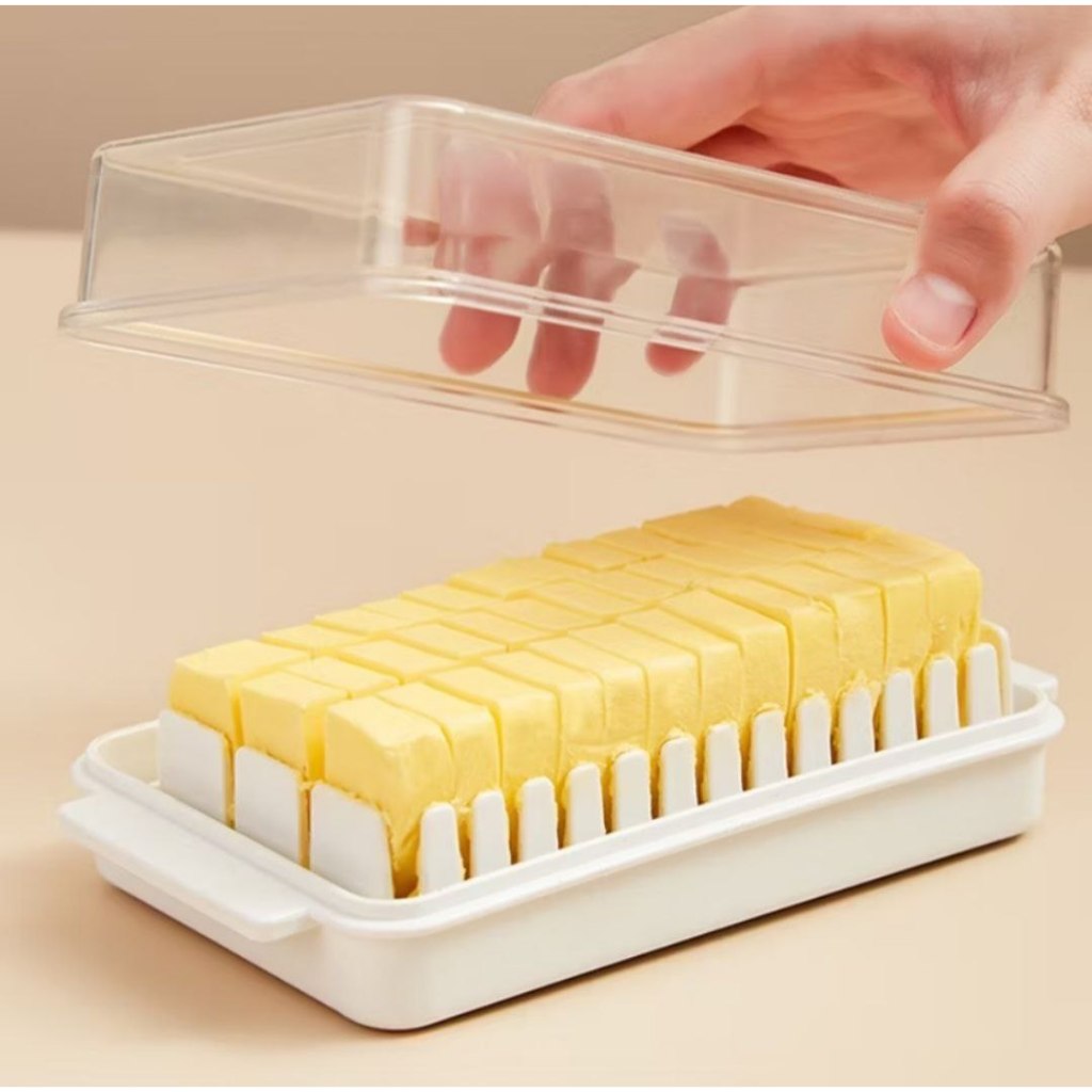 【SG Seller】 Japanese Butter Container Butter Cutter Kitchen Transparent ...