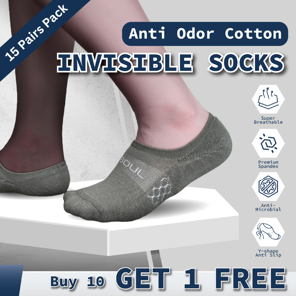 🏅Solved Smelly Feet 🏅 Anti Microbial Cotton Socks Thick