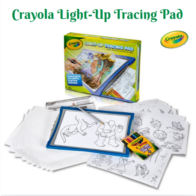 Crayola Light-Up Tracing Pad Pink LED Drawing Tablet Art Supplies for ...