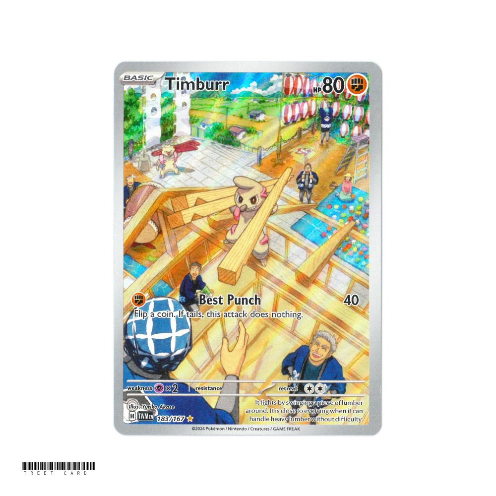 Timburr 183/167 Twilight Masquerade Illustration Rare Full Art EN ...