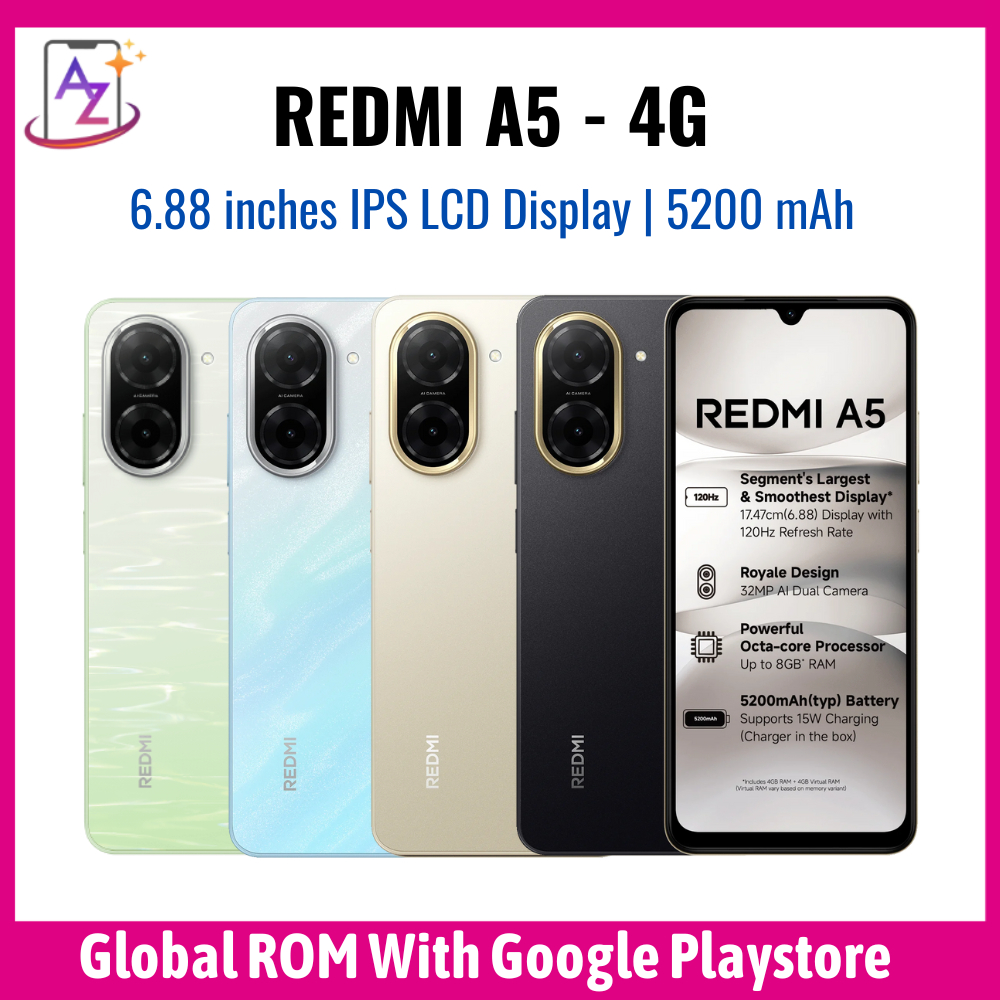 Xiaomi Redmi A5 4G (3GB+64GB) | 32MP Main Camera |6.88 inches IPS