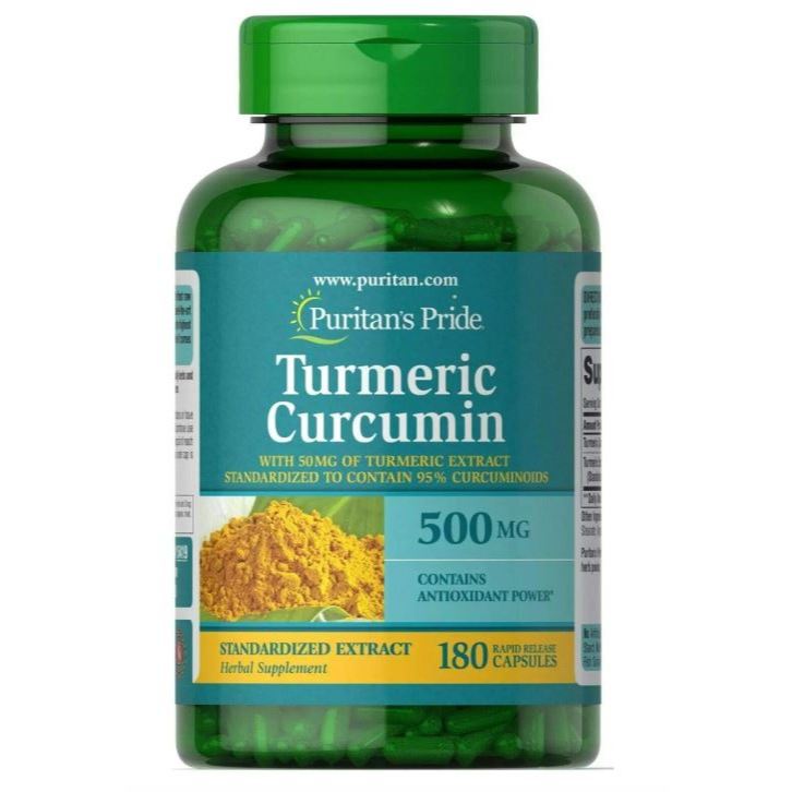 [SG] Puritan's Pride Turmeric Curcumin 500 mg 180 Caps | Shopee Singapore