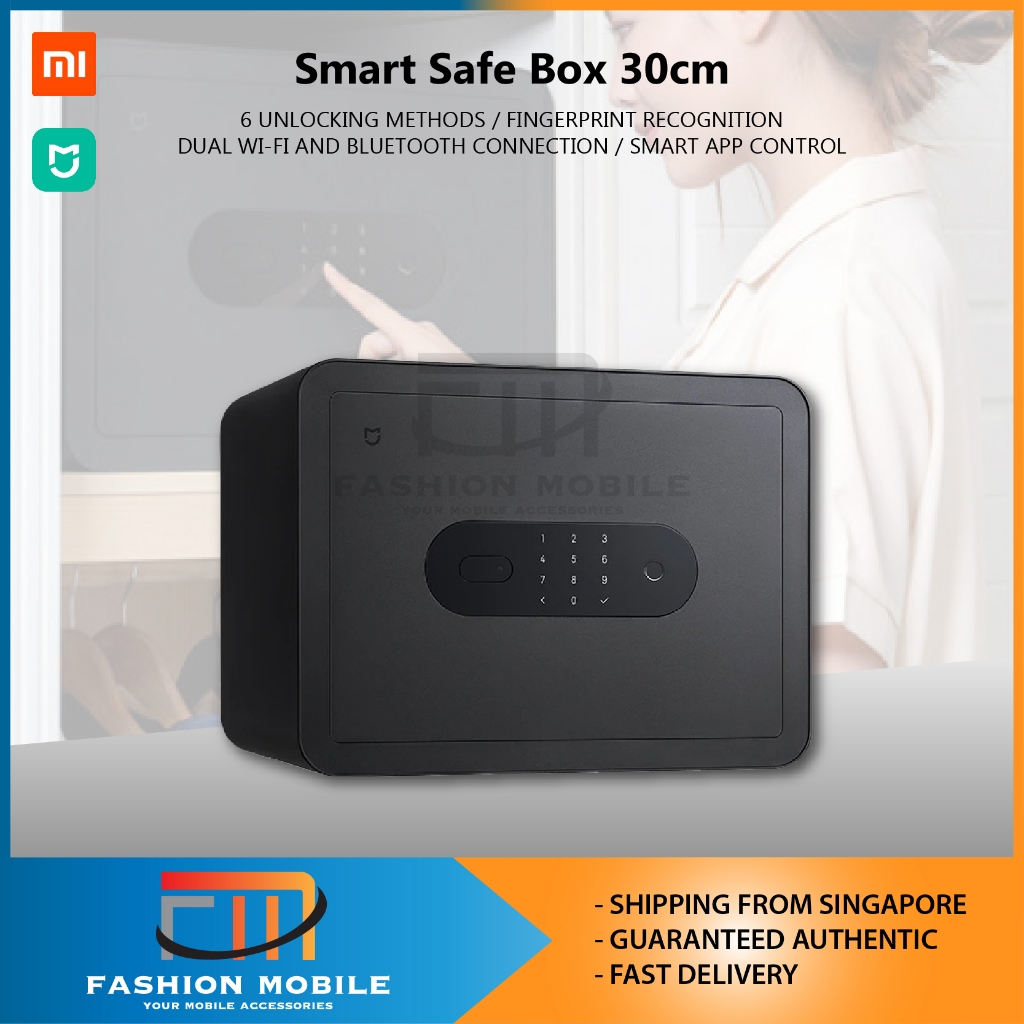 [LATEST MODEL]Xiaomi Mijia Smart Safe Box 30cm For Home Money Box Cash ...
