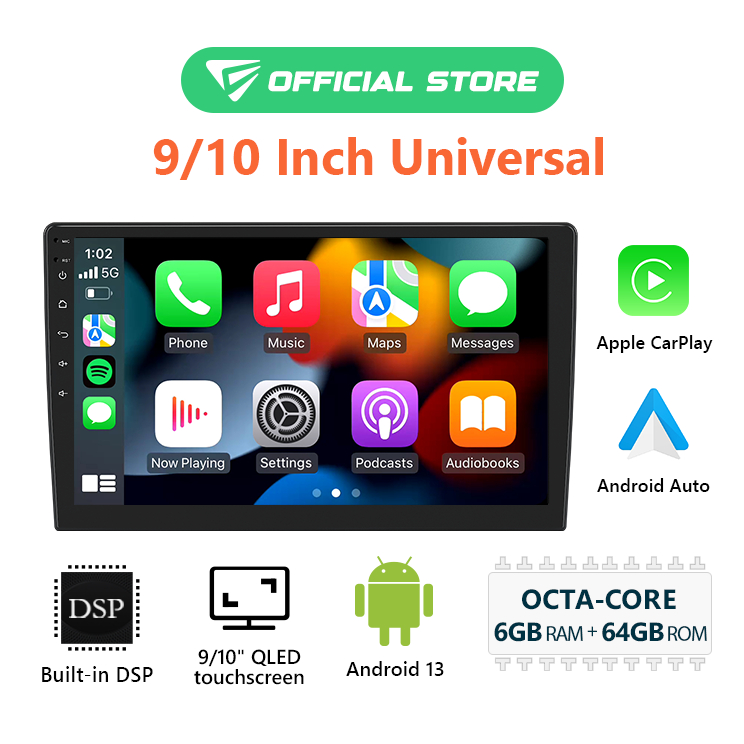 Eonon Latest Android 13 Android Player with Apple CarPlay Android Auto ...