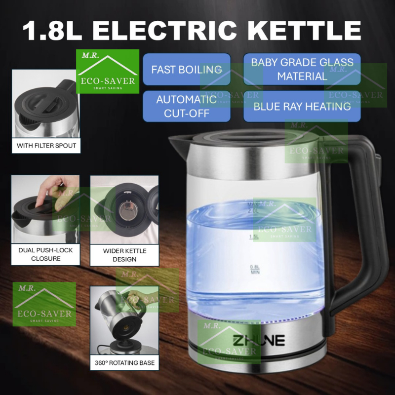 LED Glass Electric Kettle no odor food grade material fast heat ...