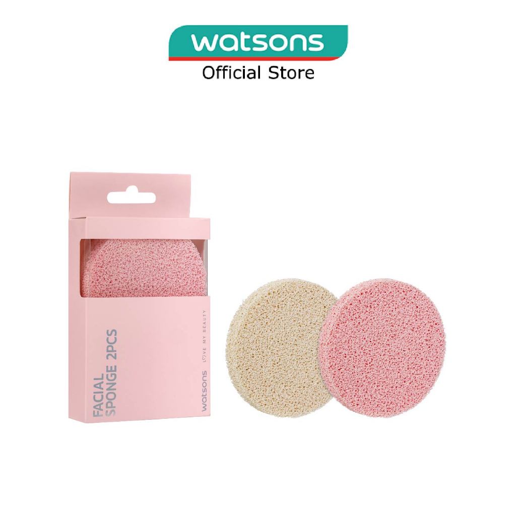 WATSONS Natural Facial Sponge 2s | Shopee Singapore