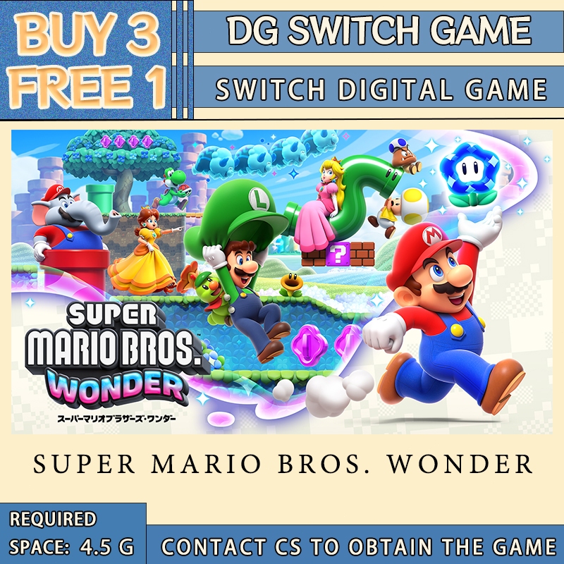 Super Mario Bros. Wonder Nintendo Switch Digital Game （BUY 3 FREE 1 ...