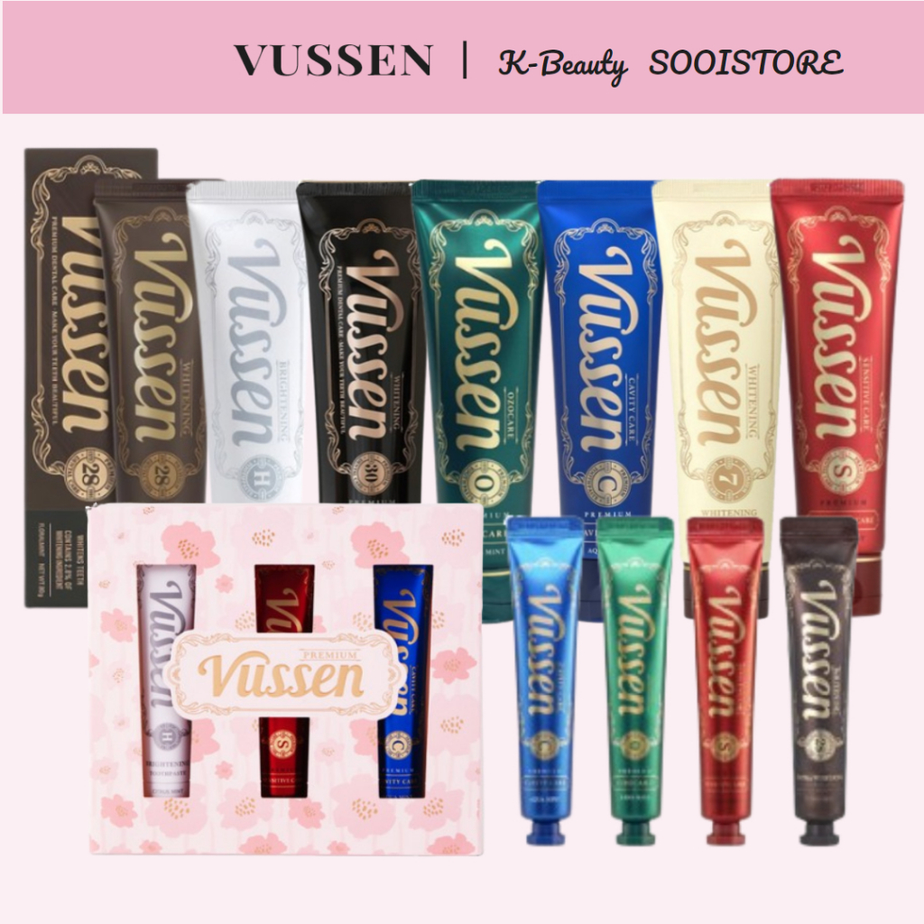 [VUSSEN] OSSTEM Vussen Premium Whitening Toothpaste 40g | 80g | 120g ...