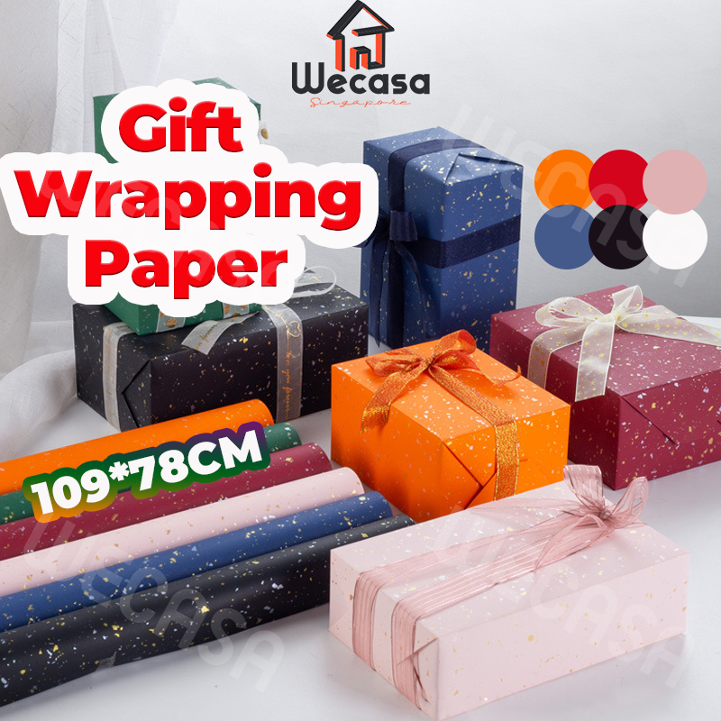 [SG] 109x78CM Wrapping Paper Roll New Year Gift Wrapper Birthday ...