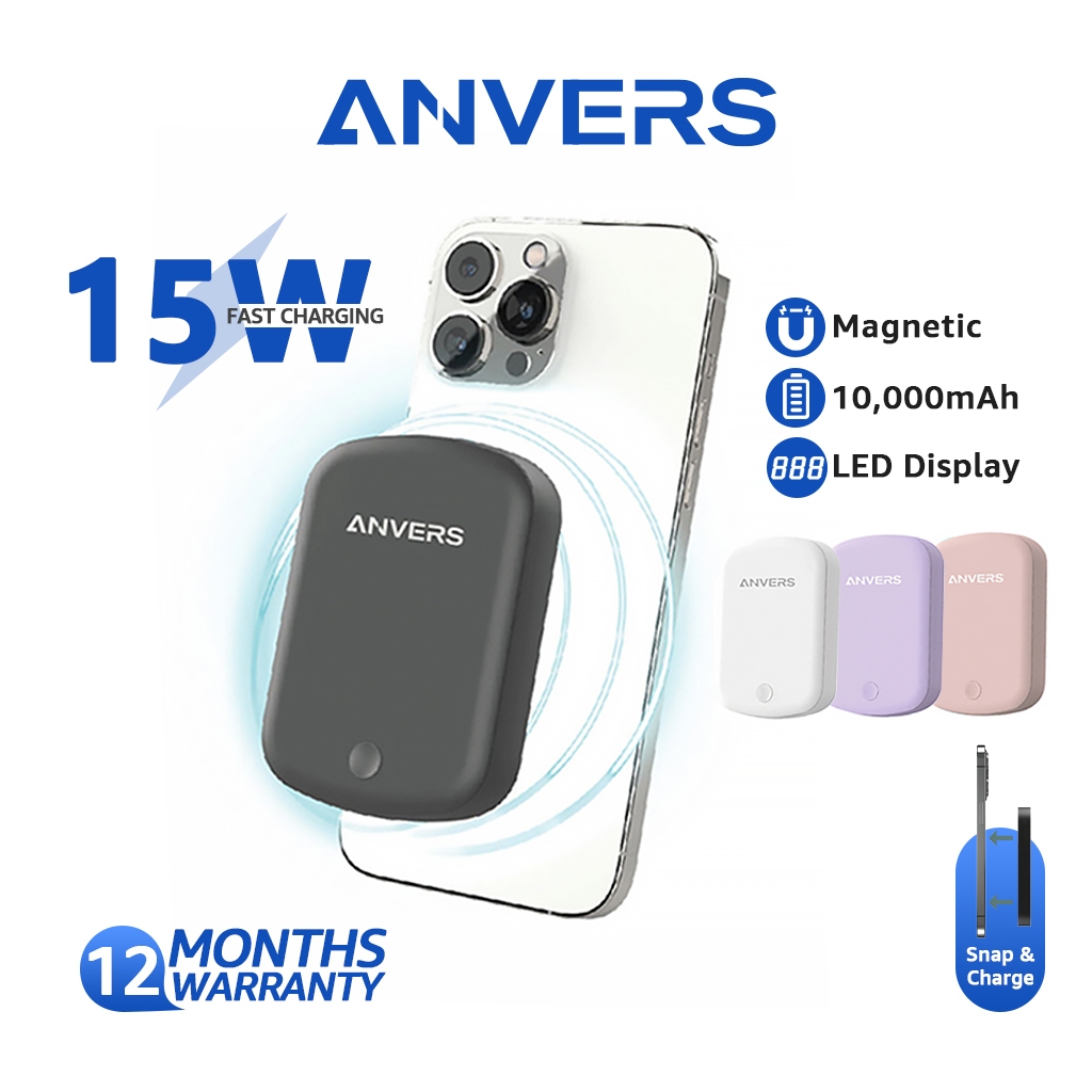 Power Bank Magnétique IPhone Power Bank Magnétique 12000mAh Bdit - Charge Rapide PD 22.5W Power Bank Support