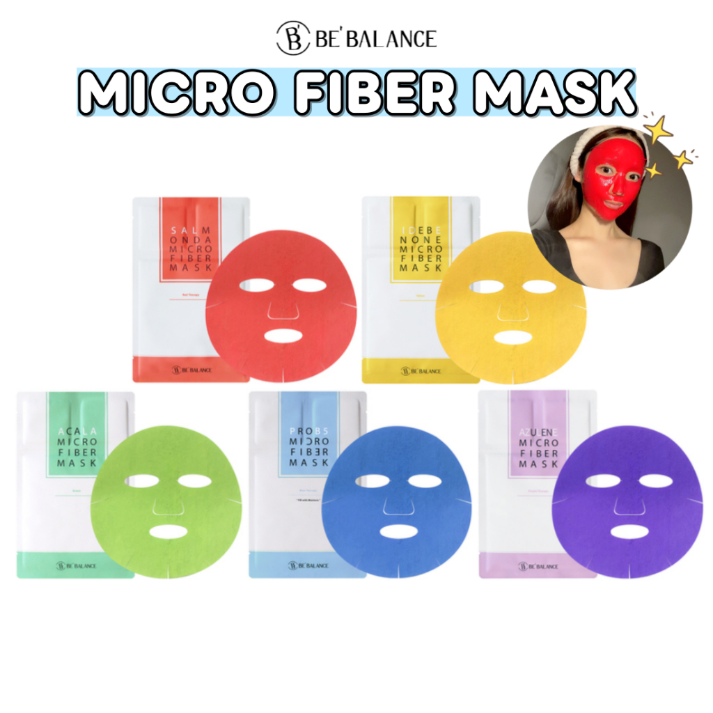 BE'BALANCE Micro Fiber Mask Sheet Pack of 10 (5Types) | Facial Sheet ...