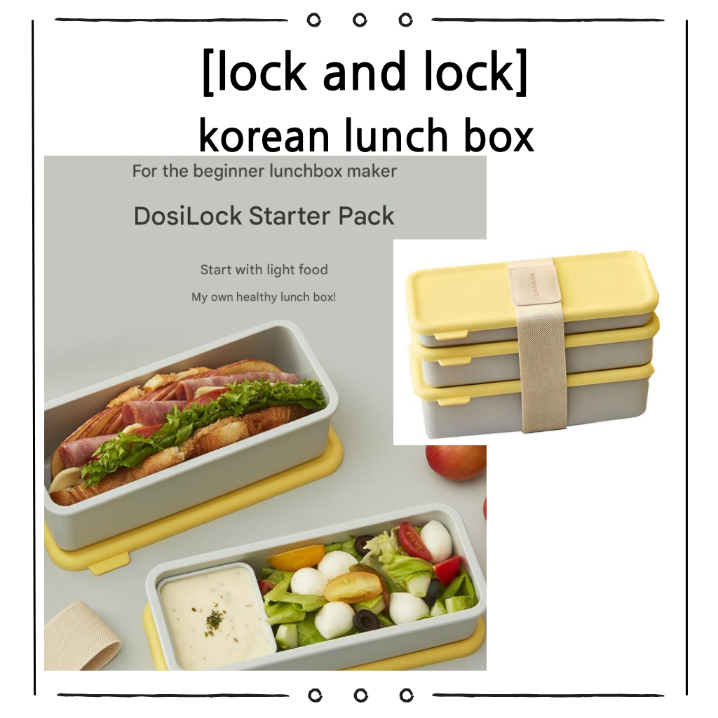Lock and Lock DosiLock 3-Tier Lunch Box Starter Pack | Leak-Proof Bento ...