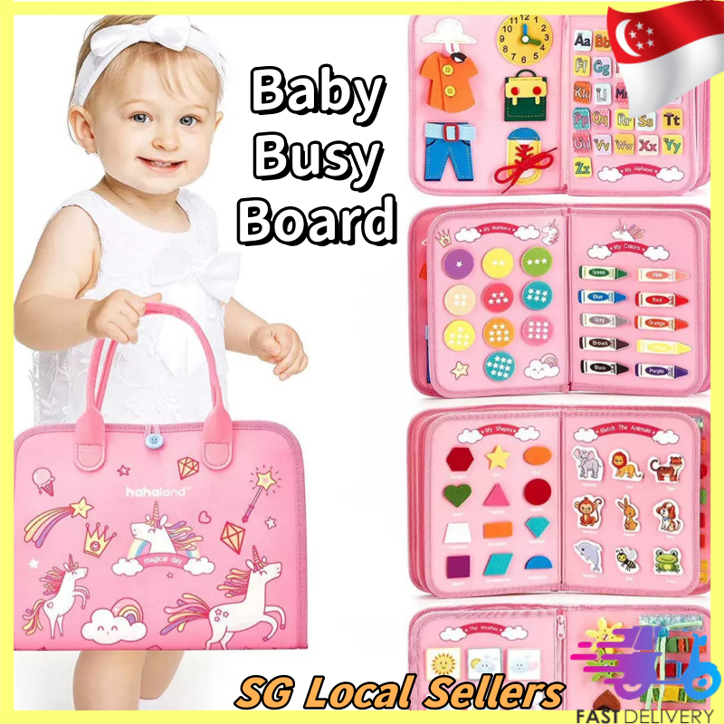 [SG Ready Stock]Baby Busy Board Montessori Toy Kids Early Educational ...