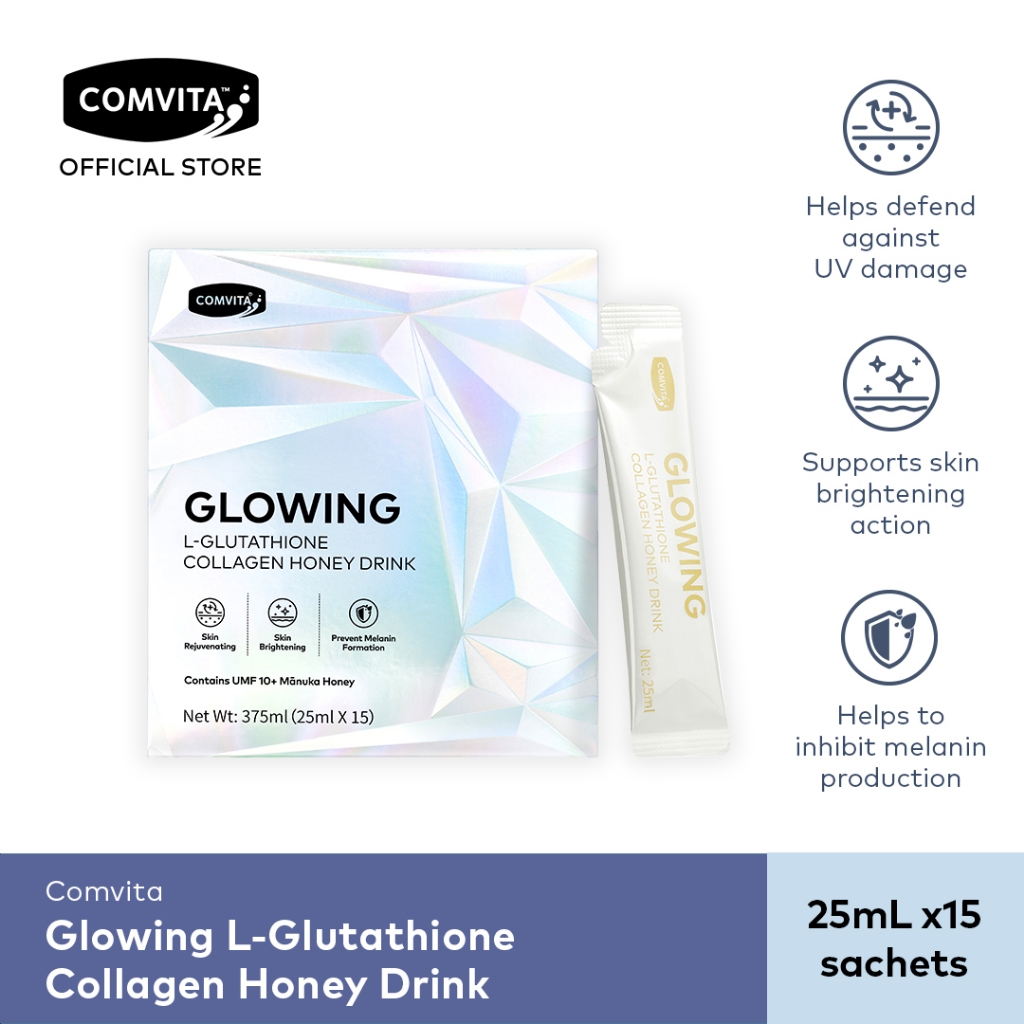 Comvita Glowing LGlutathione Collagen Honey Drink (25ml x 15s) | Shopee  Singapore
