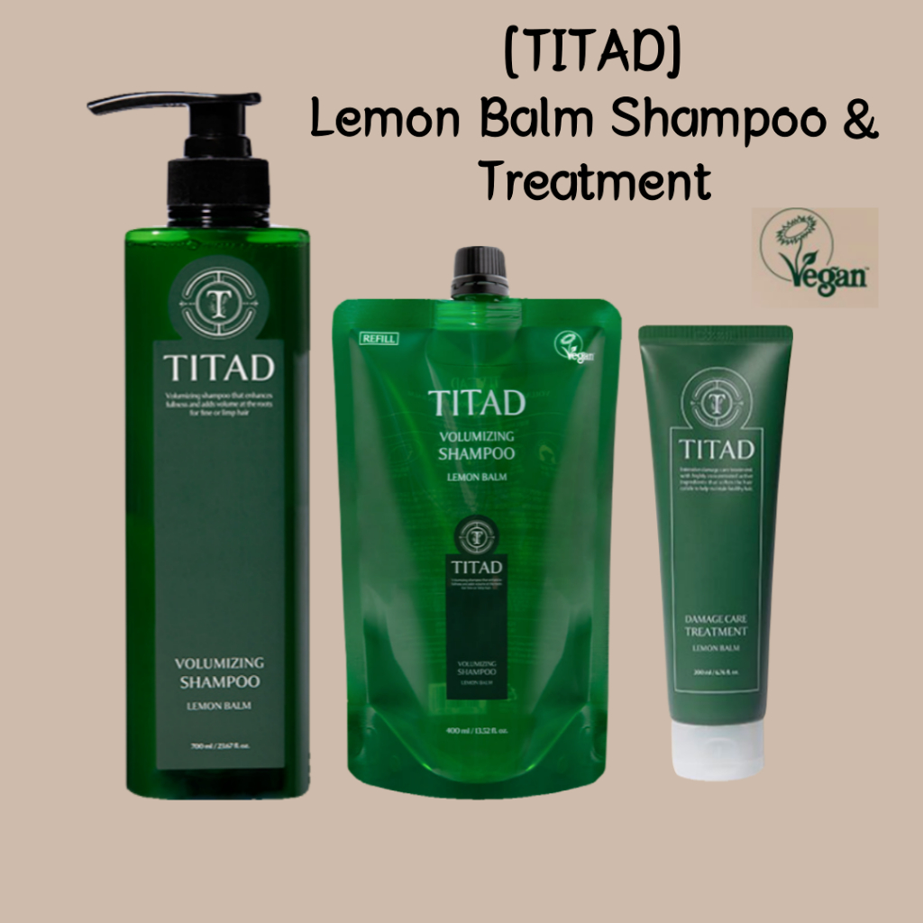 [TITAD] Lemon Balm Shampoo and Hair Treatment for Root Volume & Anti ...