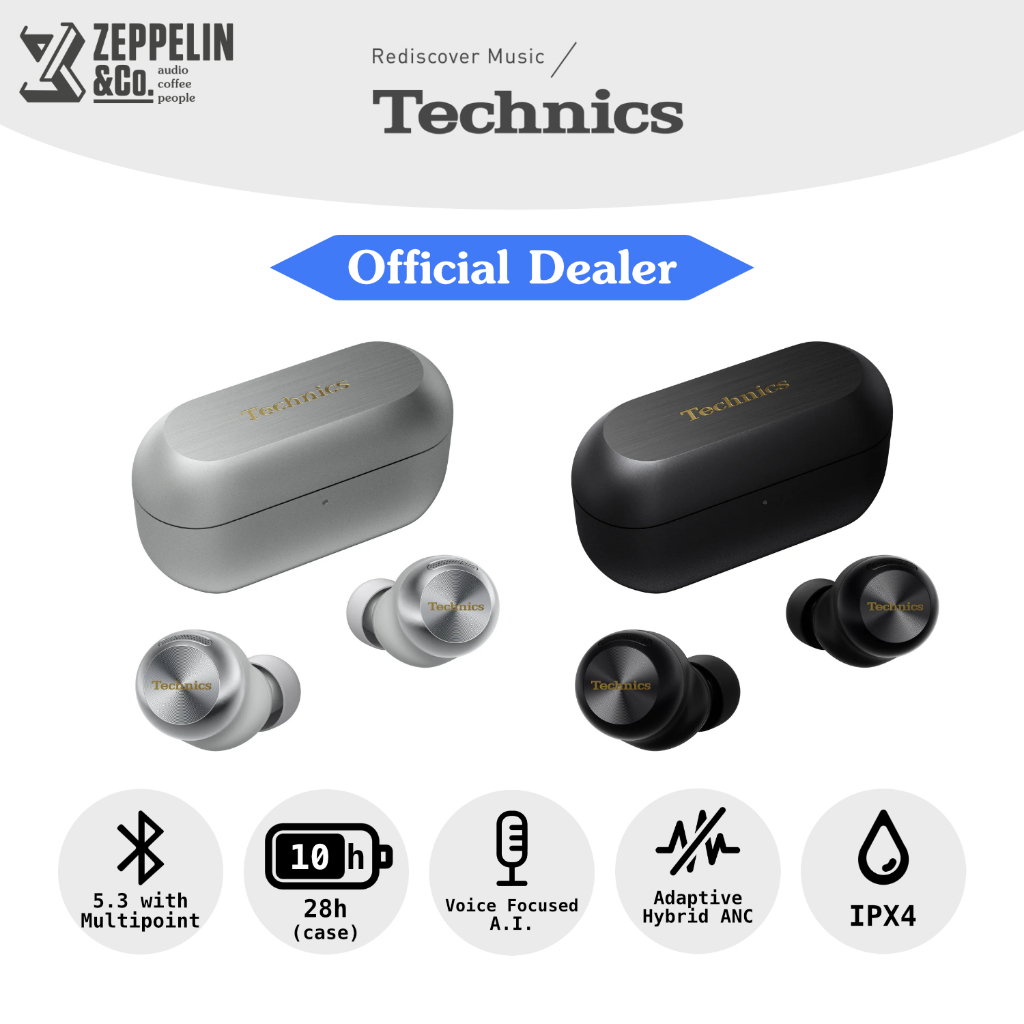 Technics EAH-AZ100 - Reference Class Hi-Fi True Wireless Earbuds [Black ...