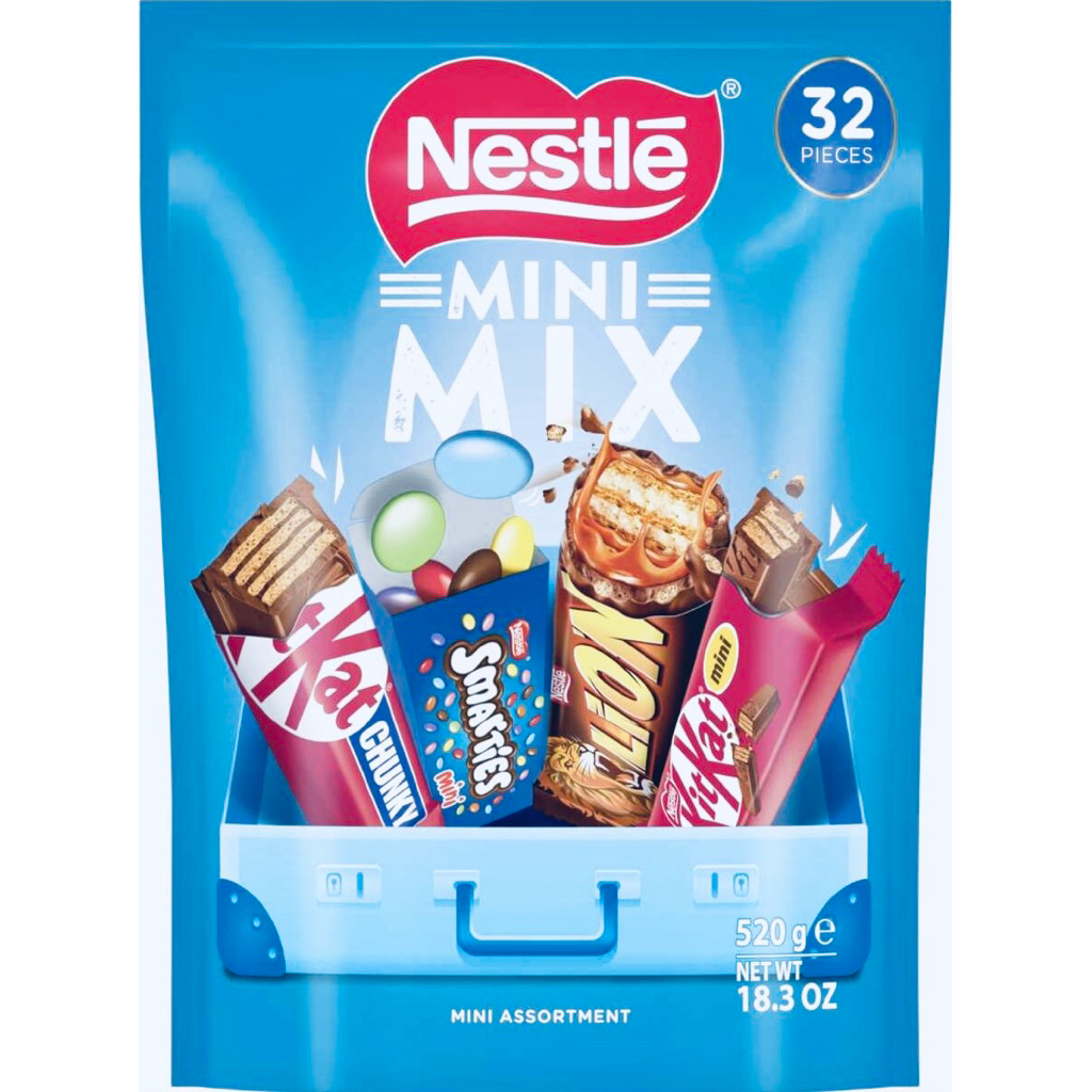 NESTLE Chocolate Mini Mix KITKAT 2 Finger, KITKAT CHUNKY, SMARTIES MINI ...